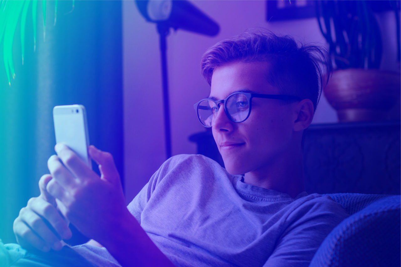 gen z with phone