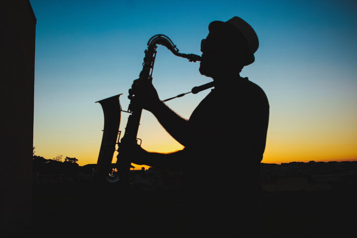 Man with saxaphone